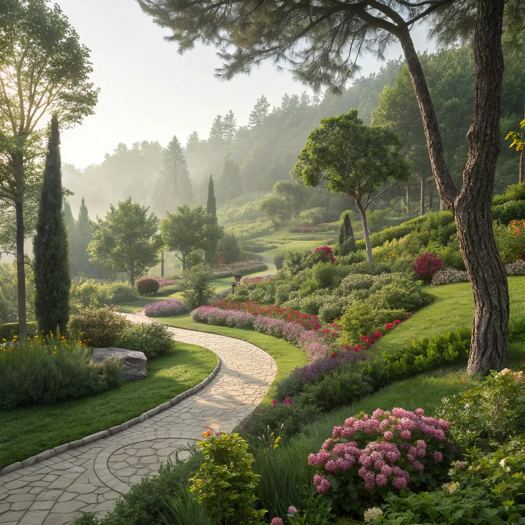 A picturesque garden landscape